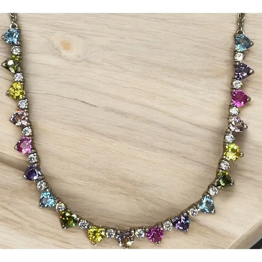 Sterling Silver 'Endless Love' Heart Necklace Stunning Fashion Trendy Glam NEW